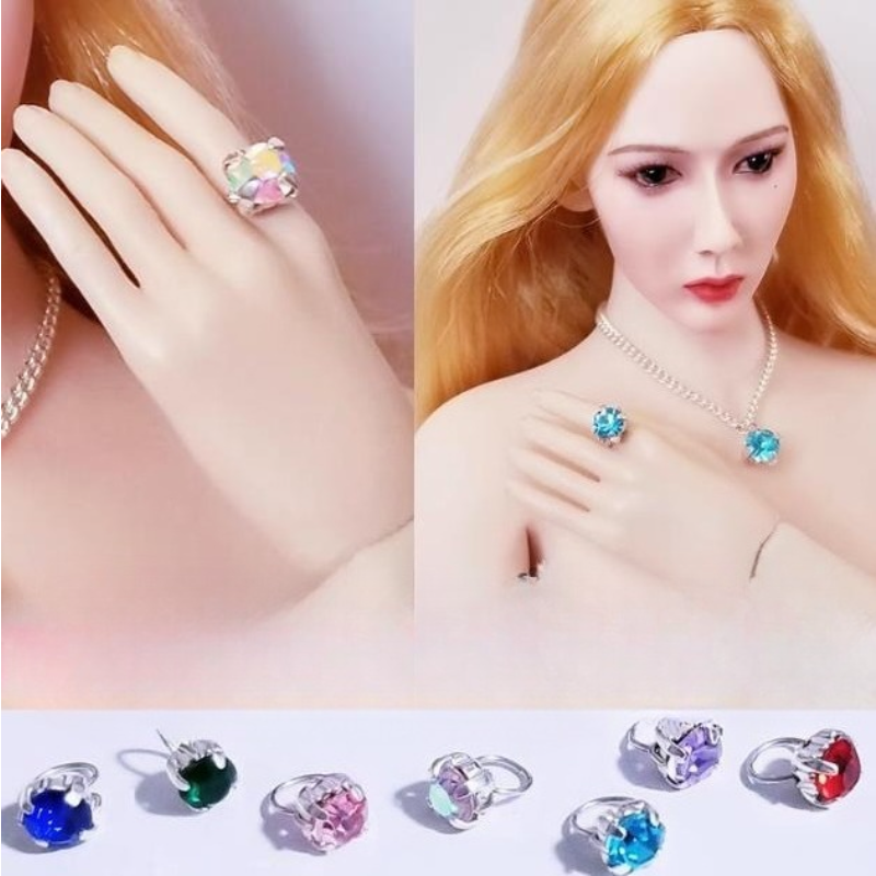 Body Jewelry Real Diamonds - 1/6 Scale Diamond Ring Model Metal