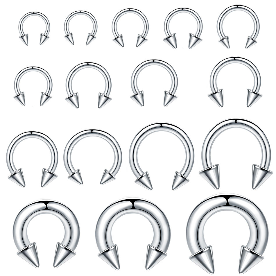 Septum Clicker Ring - 1PC Stainless Steel Big Size Horseshoe