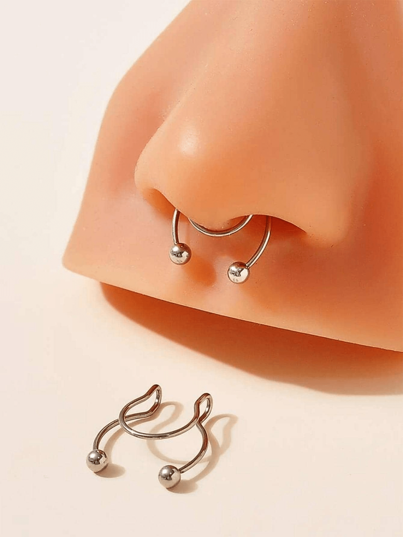 2pcs Stainless Steel Clip-On S - Body Jewelry Ear Piercing incelemesi ve fiyatı