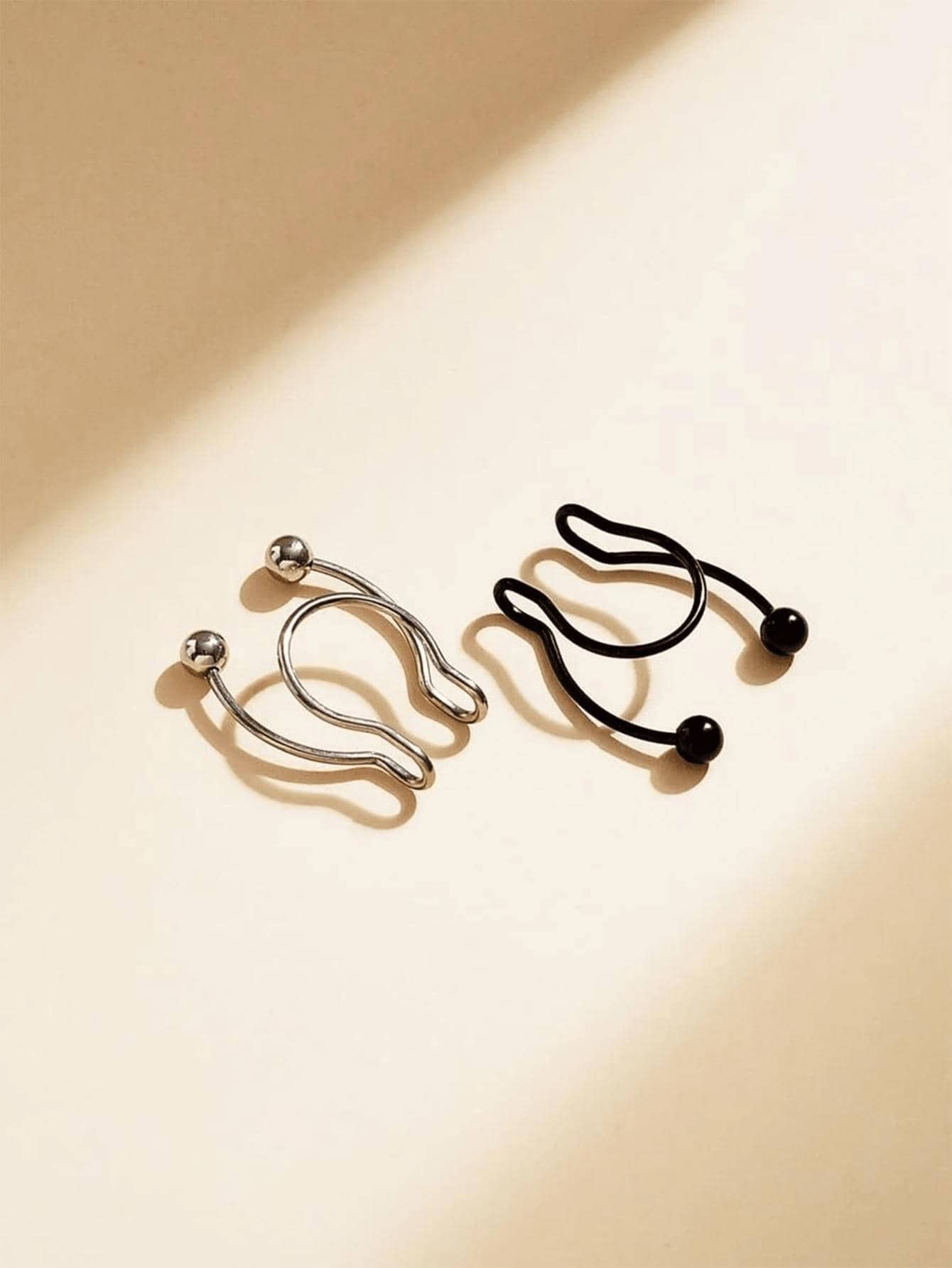 2pcs Stainless Steel Clip-On S - Body Jewelry Ear Piercing incelemesi ve fiyatı