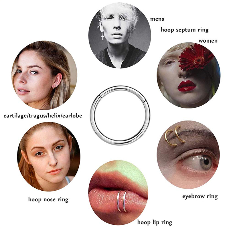 16G 316L Surgical Steel Hinged - Body Jewelry And Earrings incelemesi ve fiyatı
