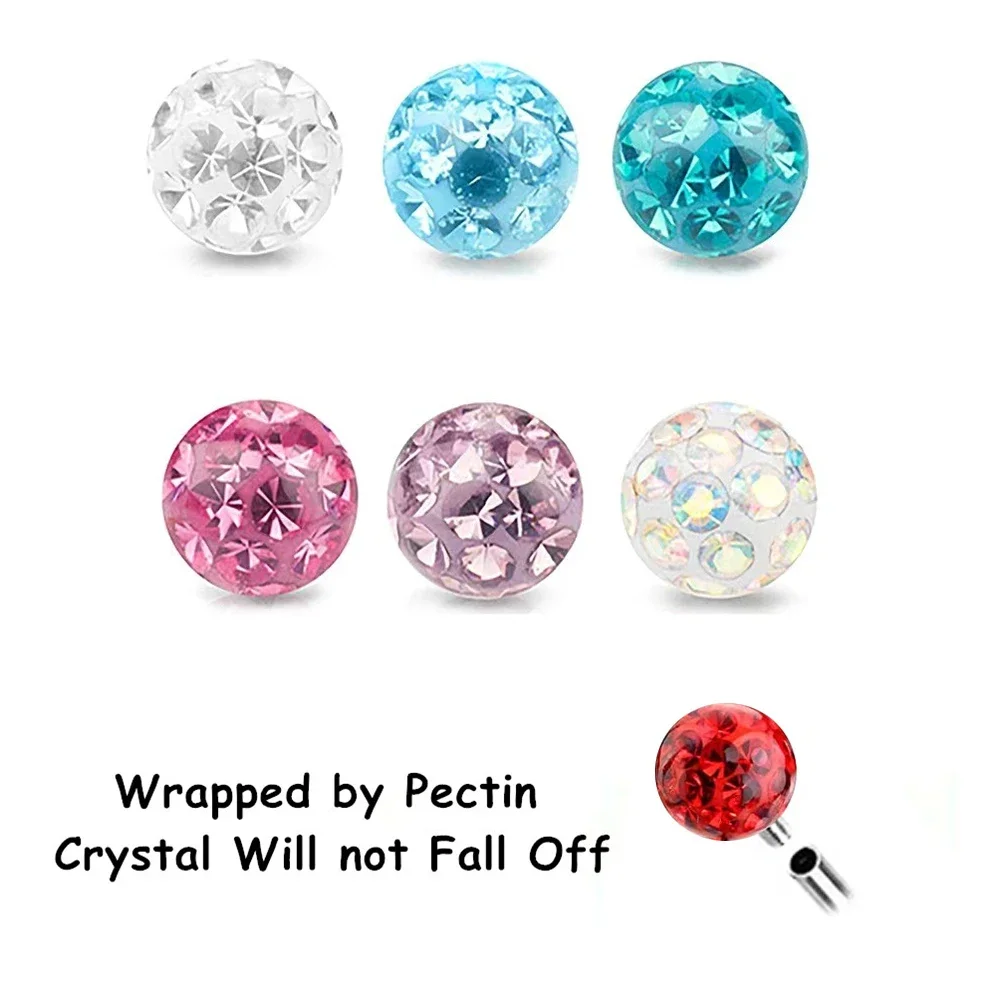 Multi Color Epoxy Crystal 6-10 - Eyebrow Curved Barbell incelemesi ve fiyatı
