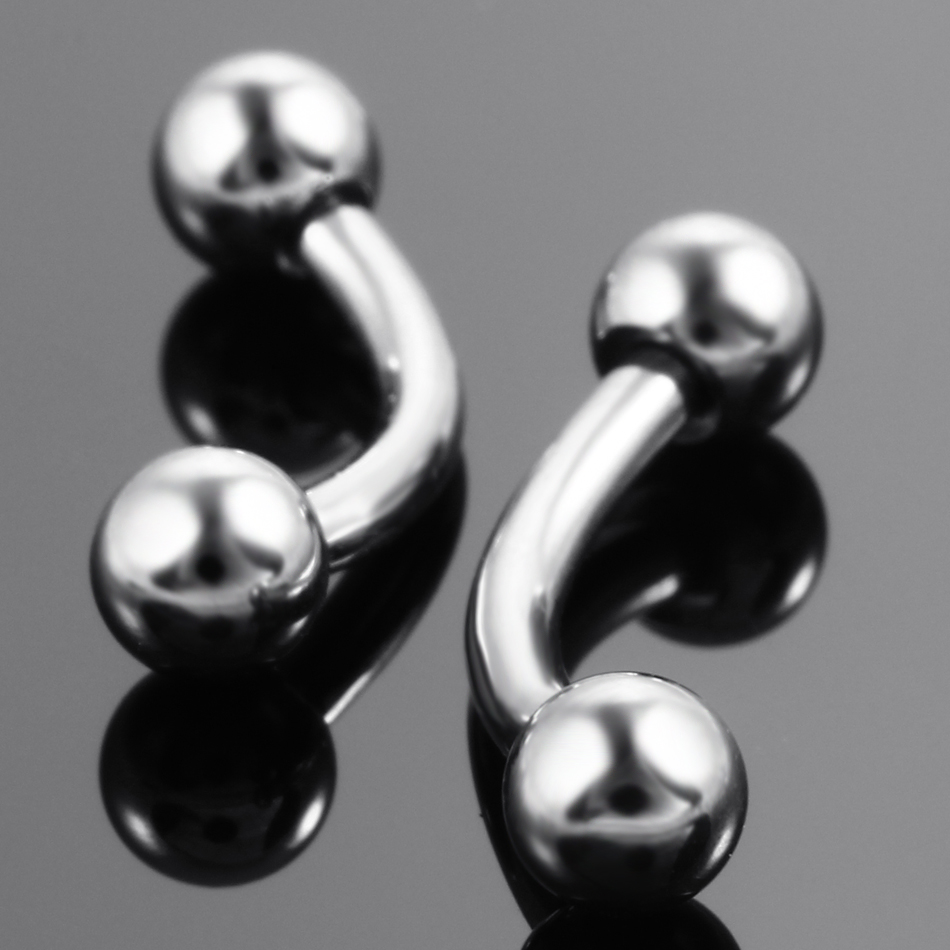 10Pcs/lot Steel Eyebrow Banana - Eyebrow Curved Barbell incelemesi ve fiyatı