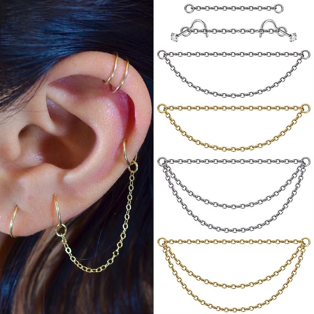 Fashion Titanium Nose Chain Th - Body Jewelry Ear Piercing incelemesi ve fiyatı
