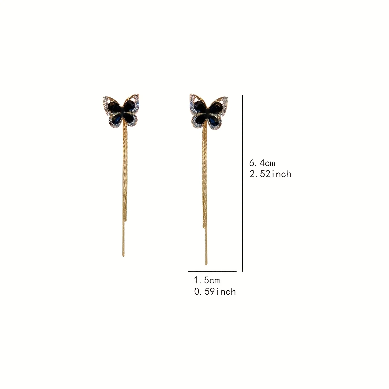 [NEW] A 2pcs, black butterfly  - Body Jewelry And Earrings incelemesi ve fiyatı