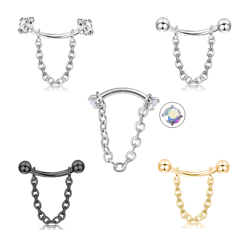 1pc Zircon Ball Cone Eyebrow P - Eyebrow Curved Barbell incelemesi ve fiyatı
