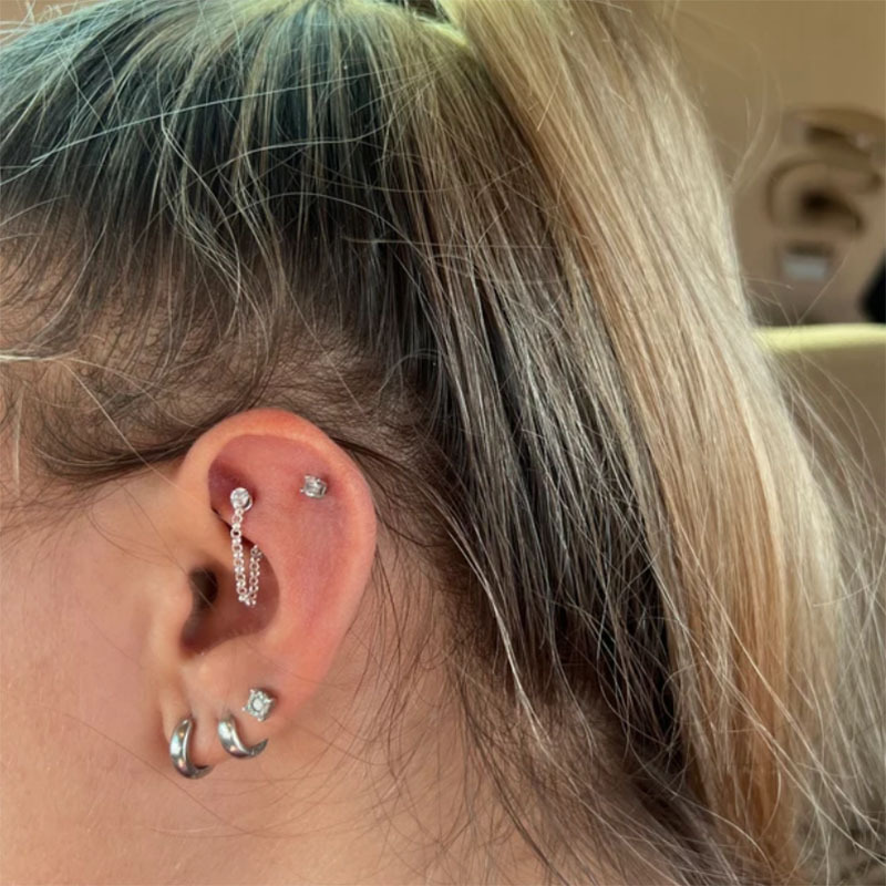 1pc Zircon Ball Cone Eyebrow P - Eyebrow Curved Barbell incelemesi ve fiyatı