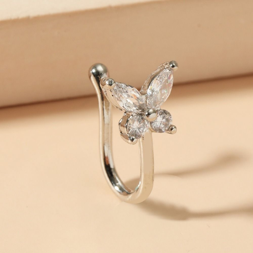 Rhinestone Butterfly Nose Ring - Body Jewelry Ear Piercing incelemesi ve fiyatı