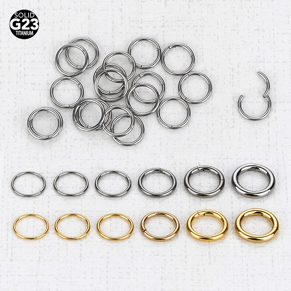 1Pc G23 Titanium Hinged Segmen - Septum Clicker Ring incelemesi ve fiyatı