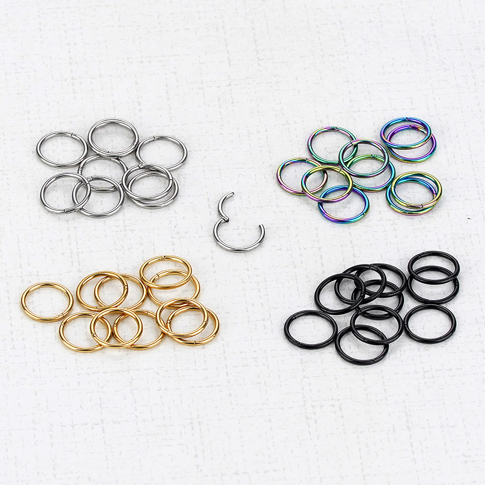 1Pc G23 Titanium Hinged Segmen - Septum Clicker Ring incelemesi ve fiyatı
