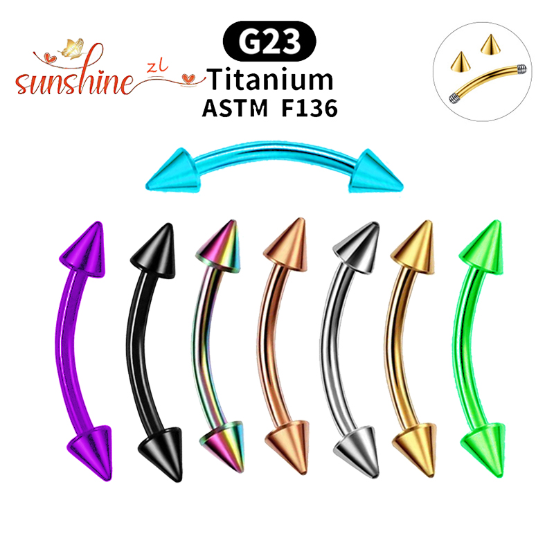 1PC G23 Titanium Spike Curved  - Eyebrow Curved Barbell incelemesi ve fiyatı