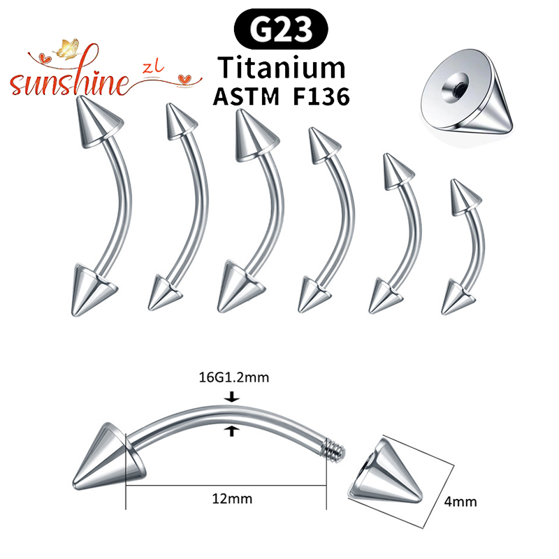 1PC G23 Titanium Spike Curved  - Eyebrow Curved Barbell incelemesi ve fiyatı