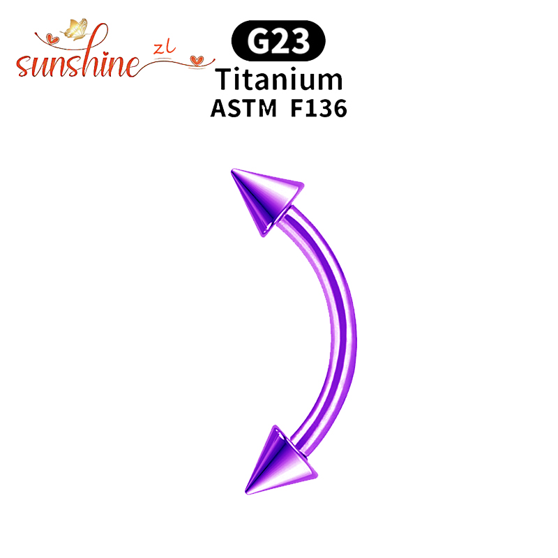 1PC G23 Titanium Spike Curved  - Eyebrow Curved Barbell incelemesi ve fiyatı