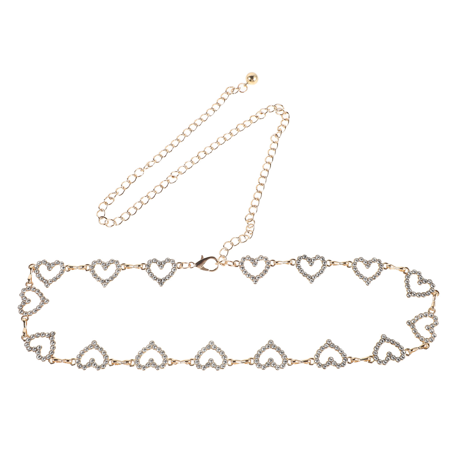 Women Heart Rhinestone Waist C - Body Jewelry For Women incelemesi ve fiyatı