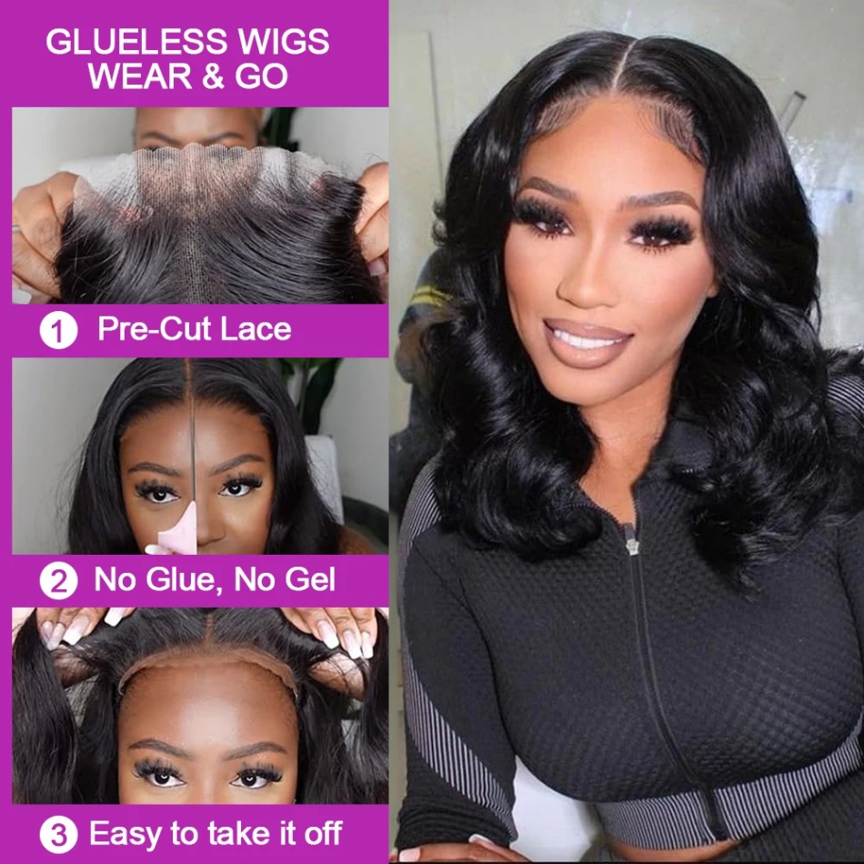 4X4 5X5 Glueless Bob Body Wave - Body Jewelry Underwear incelemesi ve fiyatı