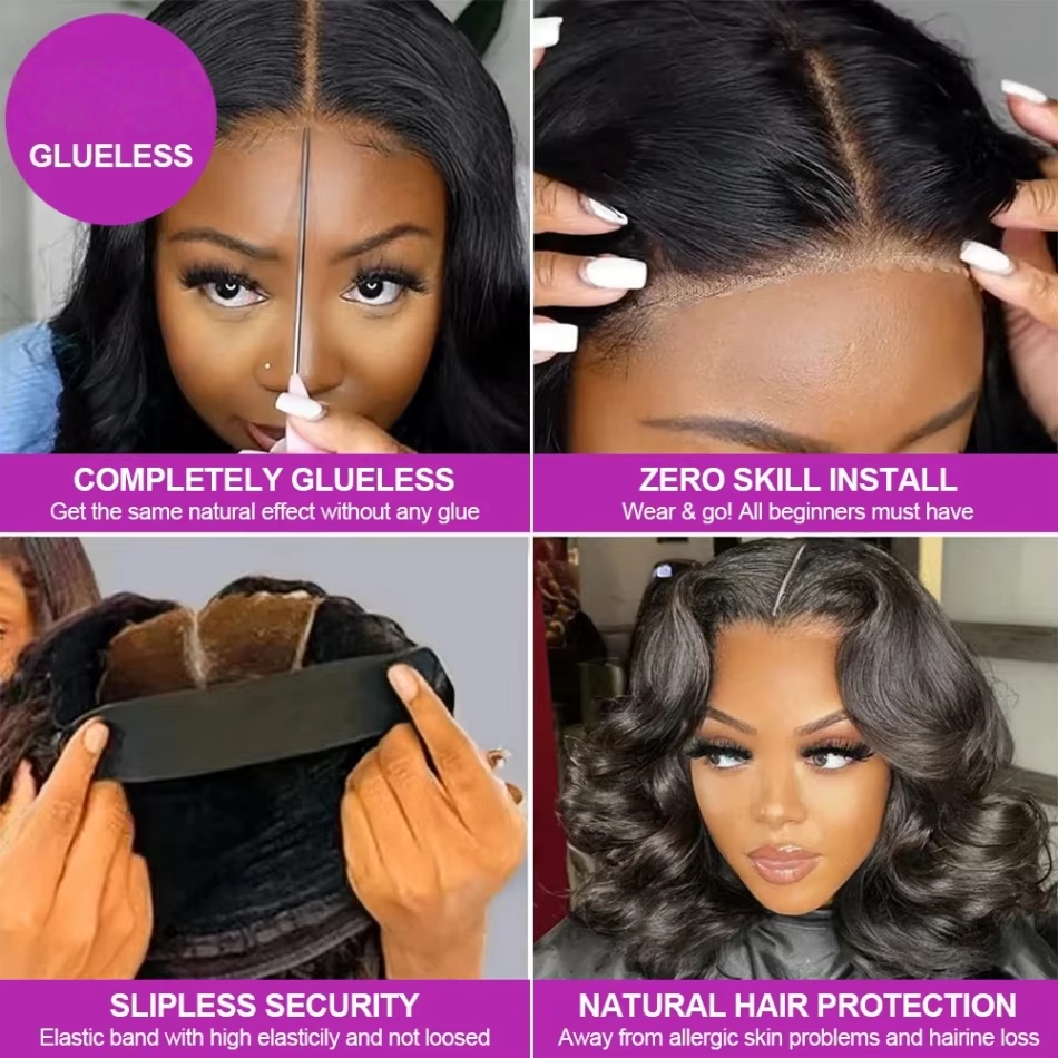 4X4 5X5 Glueless Bob Body Wave - Body Jewelry Underwear incelemesi ve fiyatı