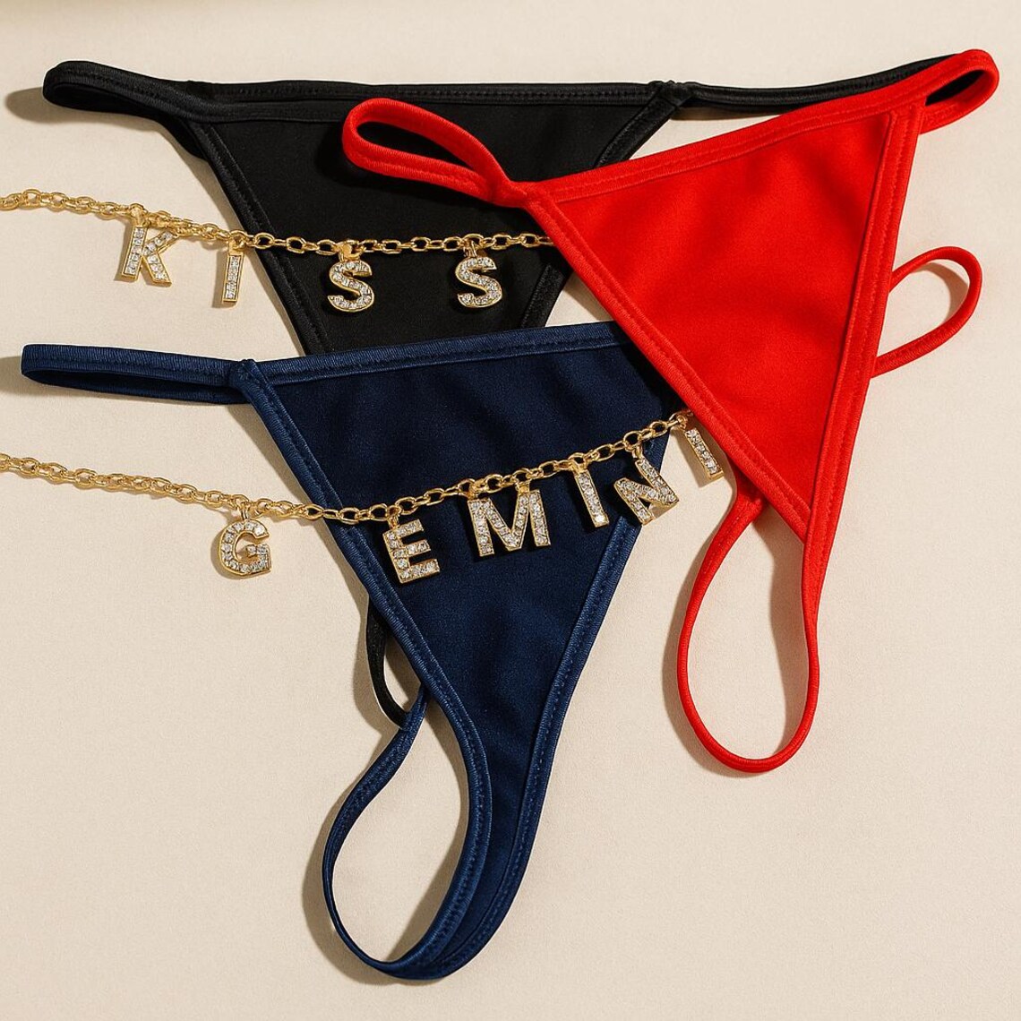 Custom Chain Thong With Name L - Body Jewelry Names incelemesi ve fiyatı