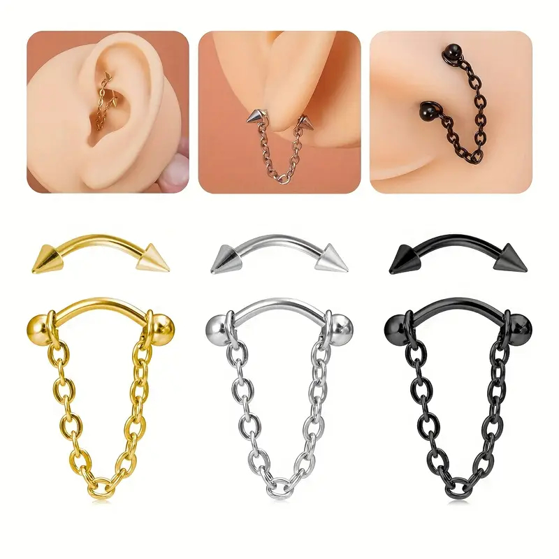 2pcs Stainless Steel Curved Ba - Eyebrow Curved Barbell incelemesi ve fiyatı