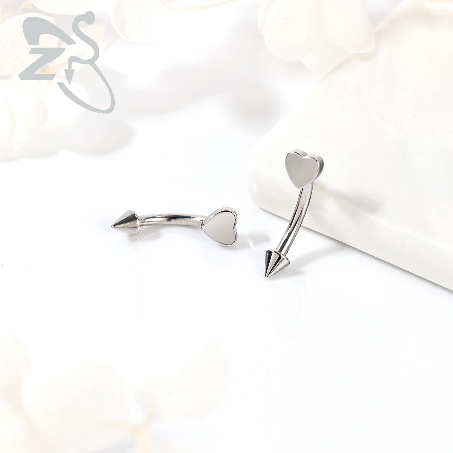 ZS 1PC 16G/18G Star Heart Cros - Eyebrow Curved Barbell incelemesi ve fiyatı