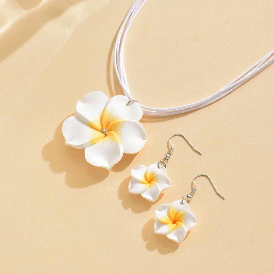 Soft Pottery Bohemian Plumeria - Body Jewelry And Earrings incelemesi ve fiyatı