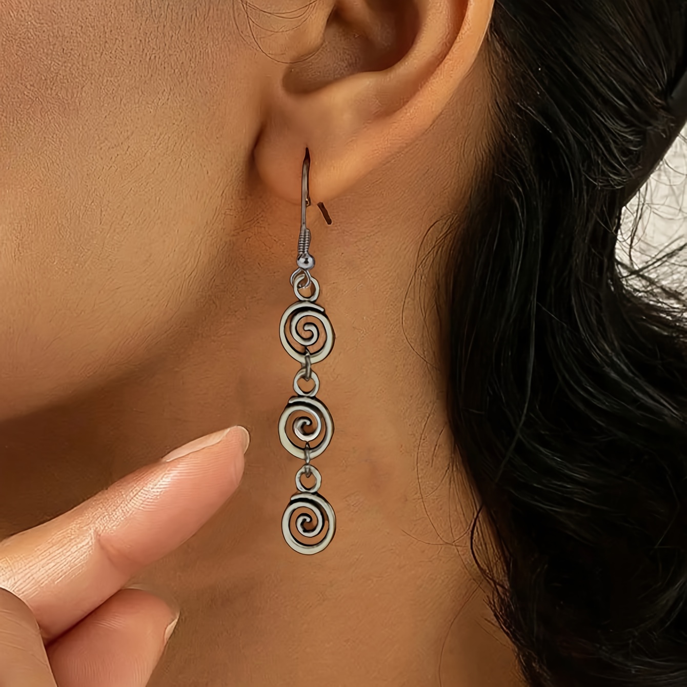 Bohemian Retro Geometric Spira - Body Jewelry And Earrings incelemesi ve fiyatı