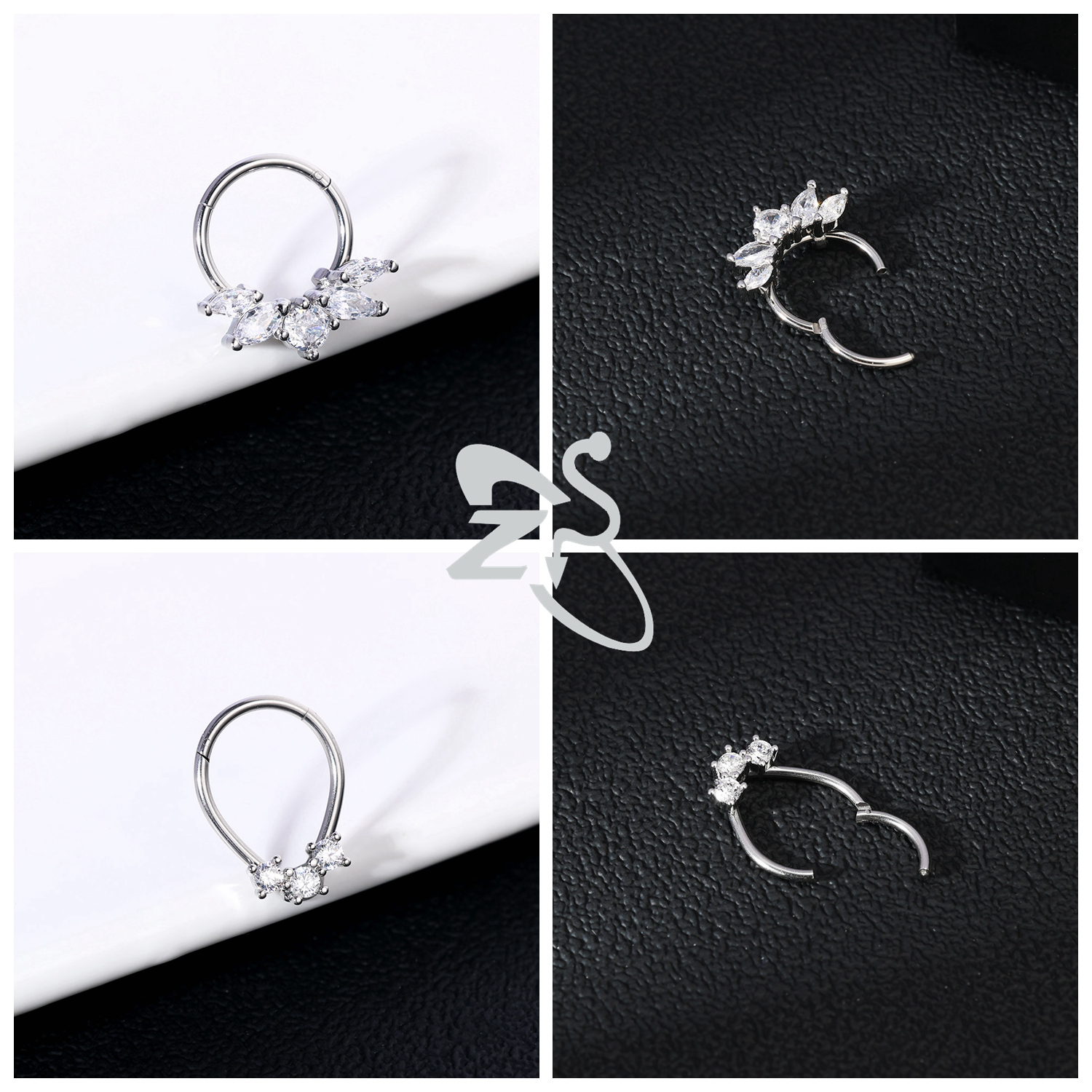 ZS 1 Piece Cute 16G Stainless  - Septum Clicker Ring incelemesi ve fiyatı