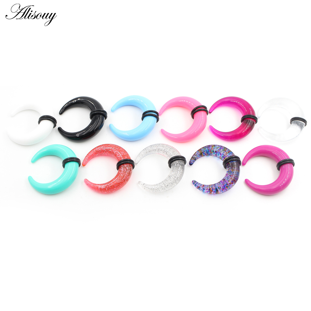 2pcs Acrylic C Sahpe Buffalo H - Septum Clicker Ring incelemesi ve fiyatı