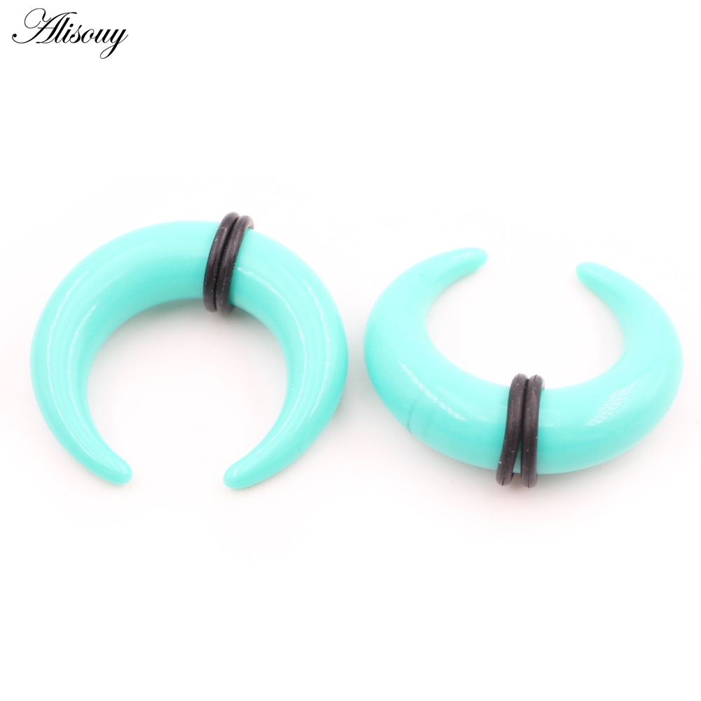 2pcs Acrylic C Sahpe Buffalo H - Septum Clicker Ring incelemesi ve fiyatı
