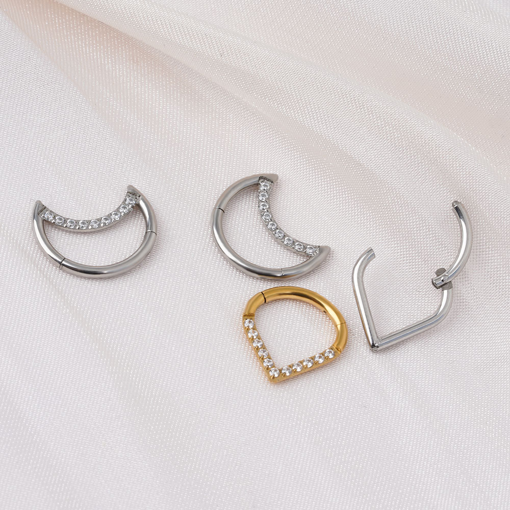 F136 Titanium Hinged Tear Drop - Septum Clicker Ring incelemesi ve fiyatı