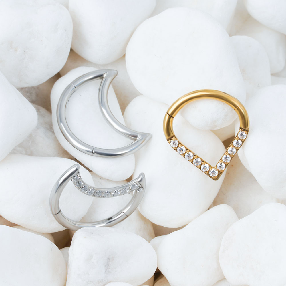 F136 Titanium Hinged Tear Drop - Septum Clicker Ring incelemesi ve fiyatı