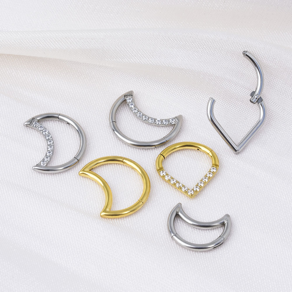 F136 Titanium Hinged Tear Drop - Septum Clicker Ring incelemesi ve fiyatı