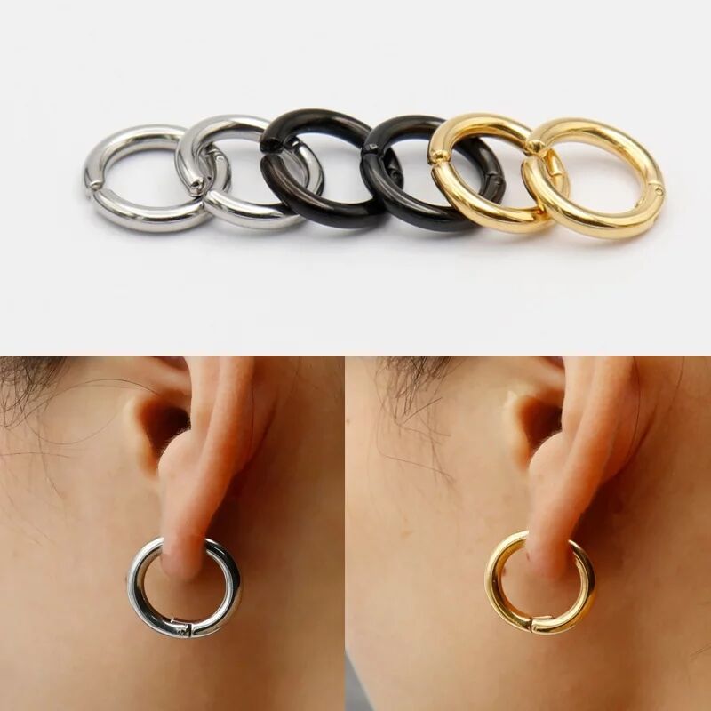 2/6Pcs Fake Huggie Hoop Earrin - Body Jewelry And Earrings incelemesi ve fiyatı
