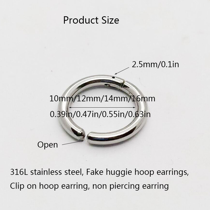 2/6Pcs Fake Huggie Hoop Earrin - Body Jewelry And Earrings incelemesi ve fiyatı