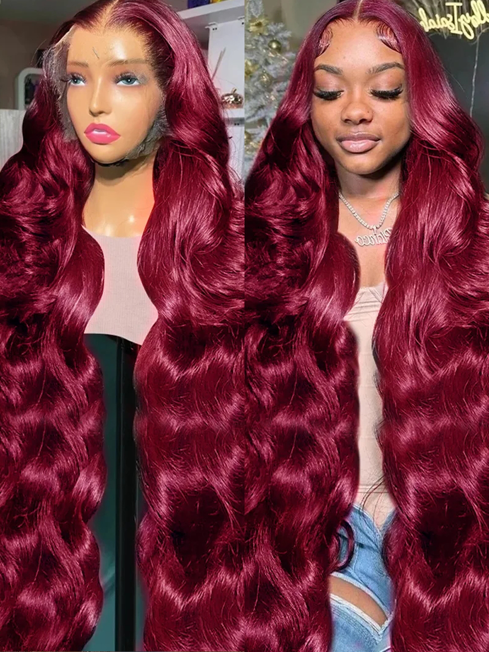 99j Burgundy Lace Front Human  - Body Jewelry Underwear incelemesi ve fiyatı