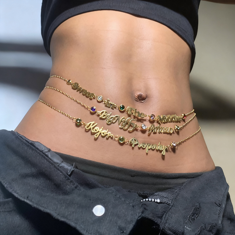 DUOYING Custom Name Belly Chai - Body Jewelry Names incelemesi ve fiyatı