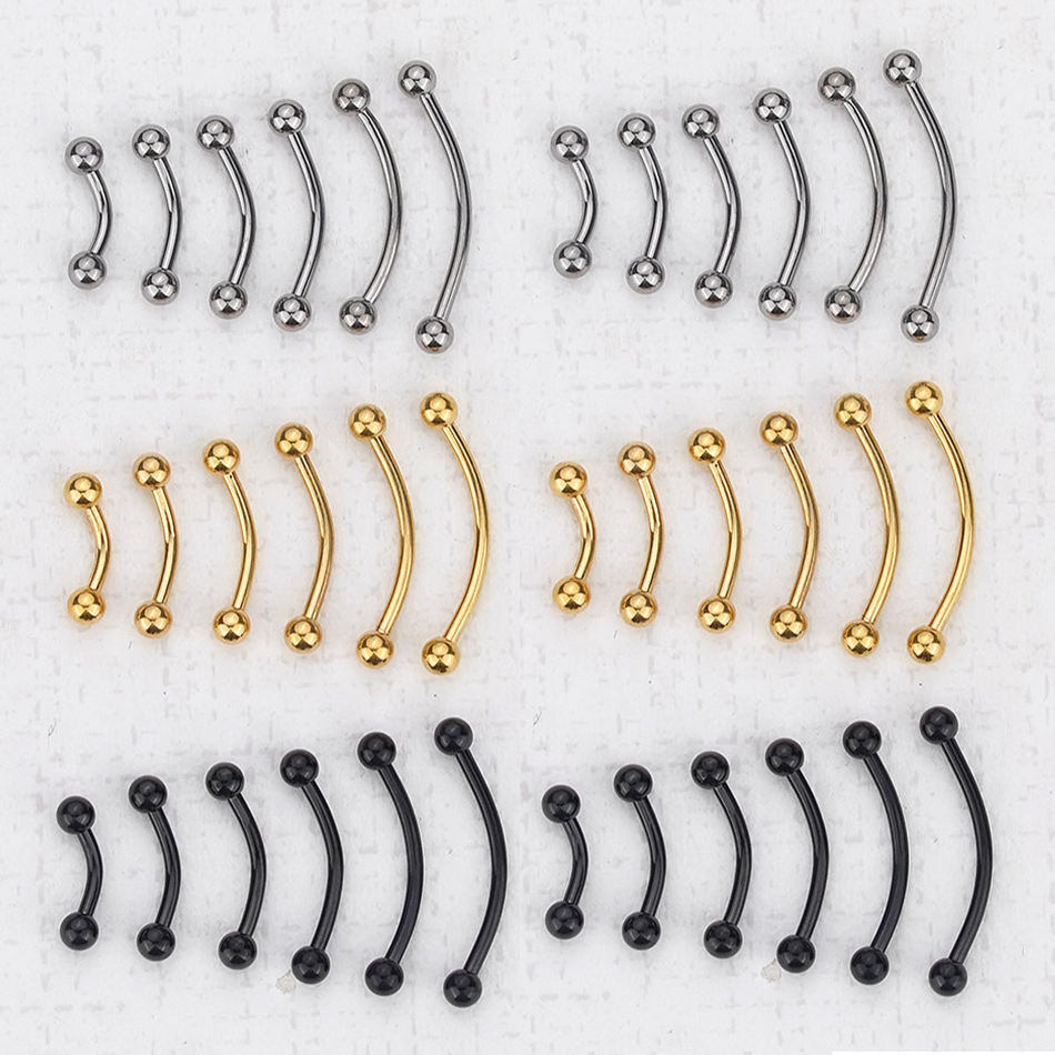1pc Titanium Ball Eyebrow Pier - Eyebrow Curved Barbell incelemesi ve fiyatı