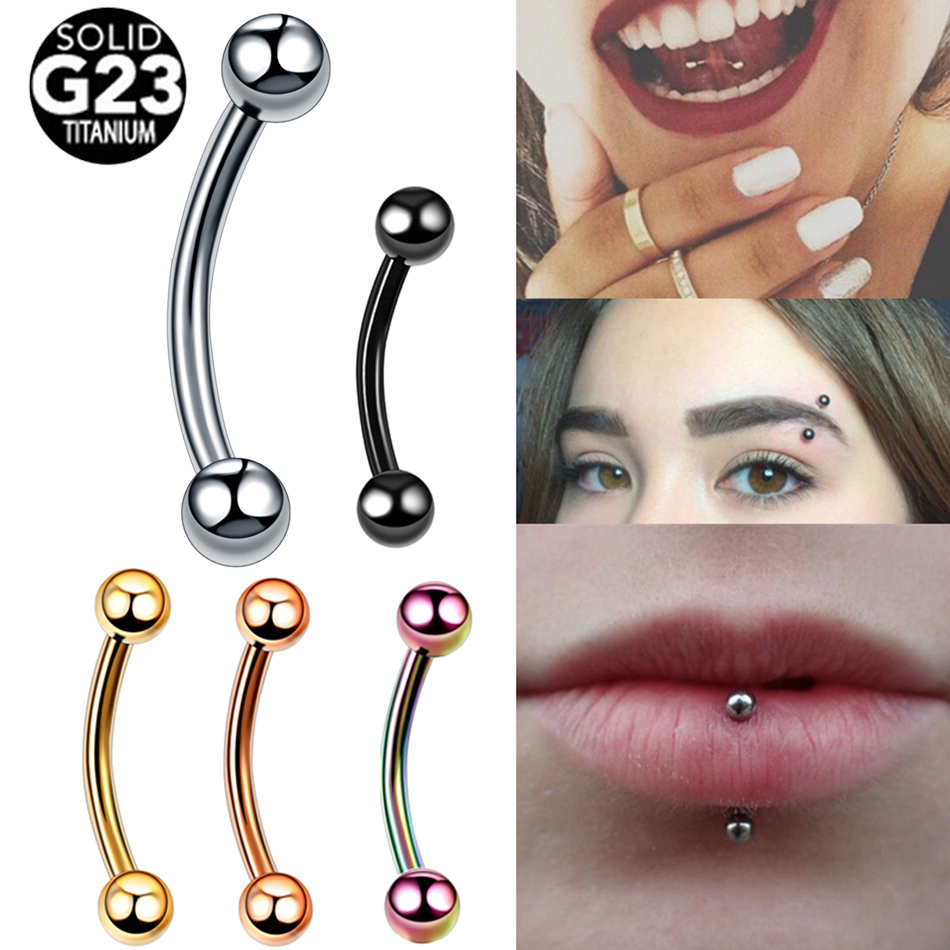 1pc Titanium Ball Eyebrow Pier - Eyebrow Curved Barbell incelemesi ve fiyatı