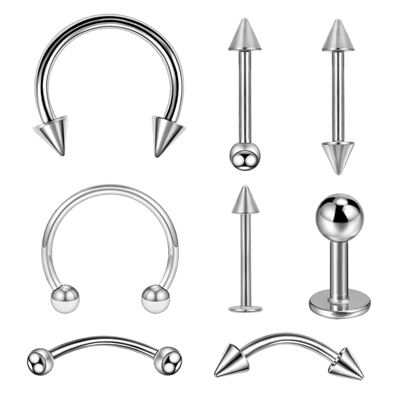 8PCS/Set Fashion Piercing Set  - Septum Clicker Ring incelemesi ve fiyatı
