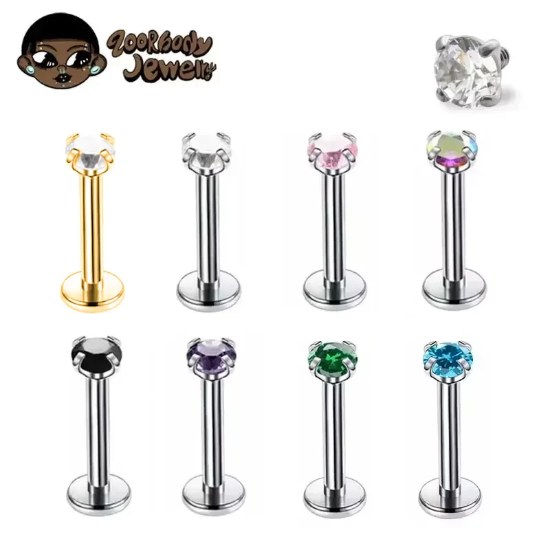 1Pcs G23 Titanium Piercing CZ  - Septum Clicker Ring incelemesi ve fiyatı