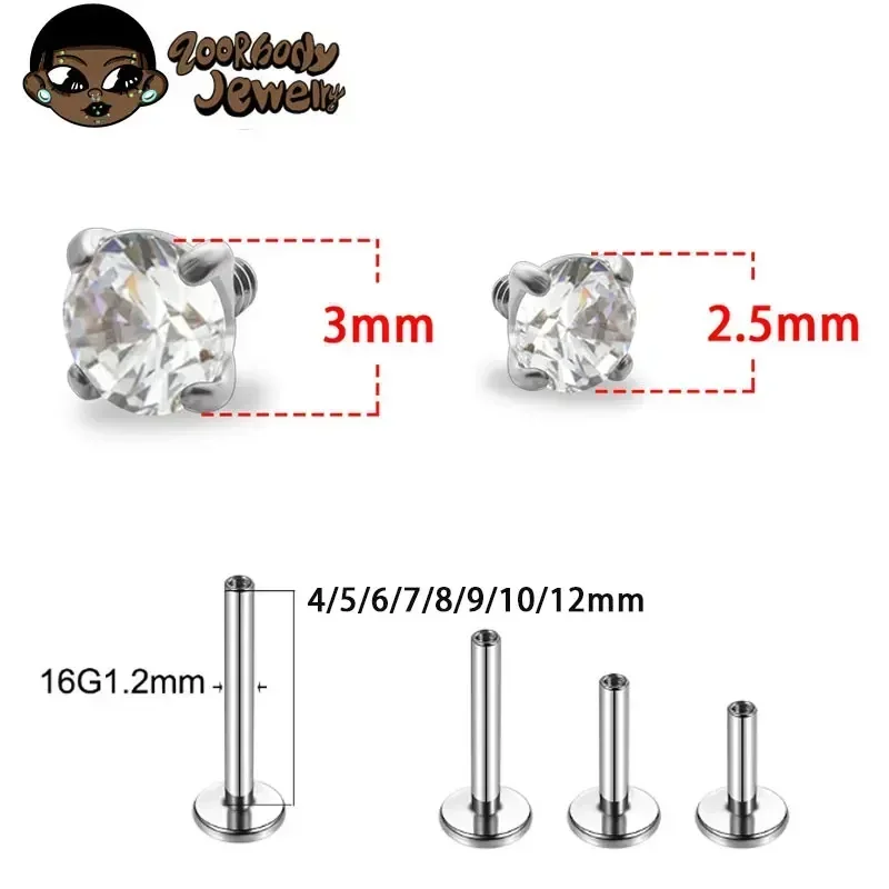 1Pcs G23 Titanium Piercing CZ  - Septum Clicker Ring incelemesi ve fiyatı