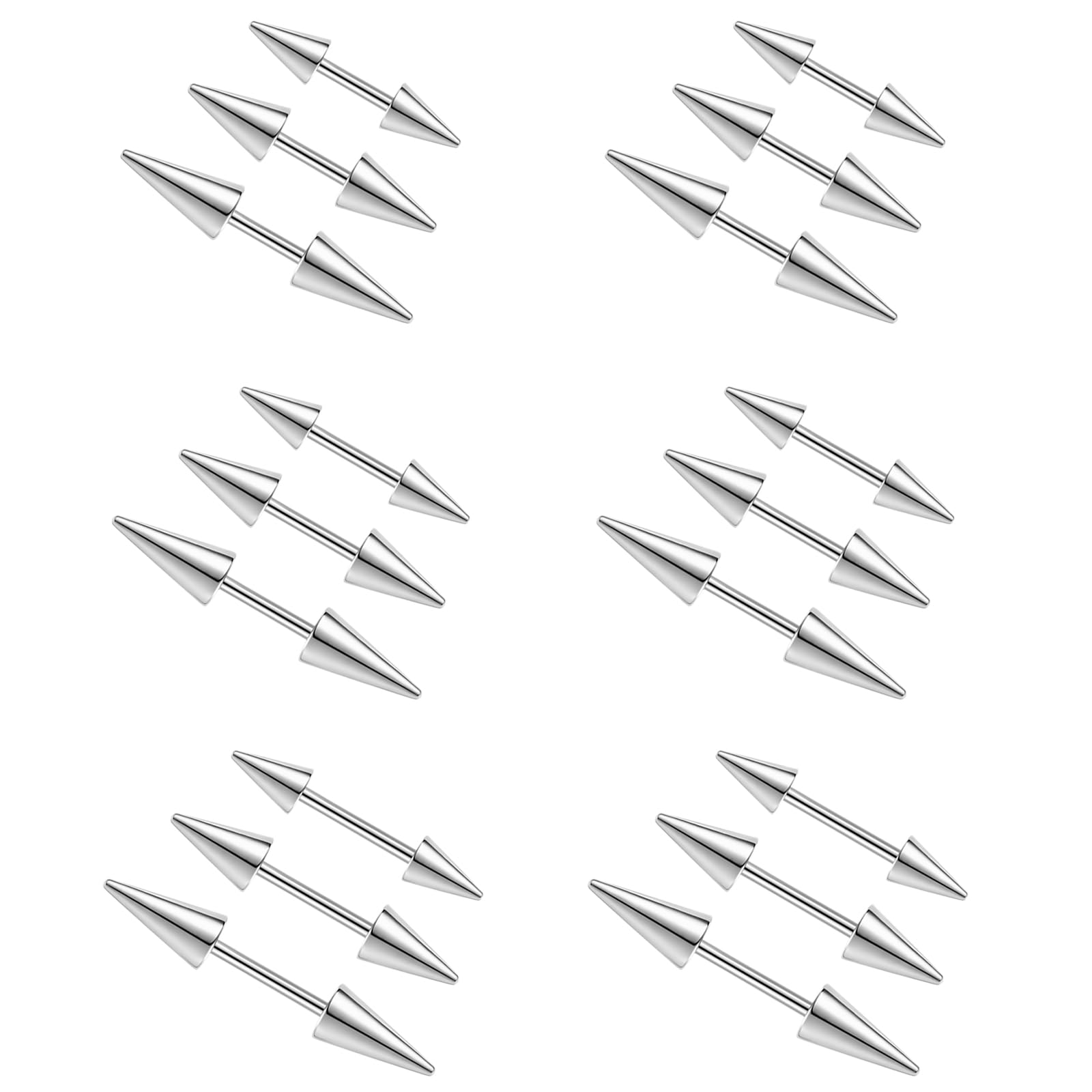 2Pcs 16G Spike Eyebrow Piercin - Eyebrow Curved Barbell incelemesi ve fiyatı