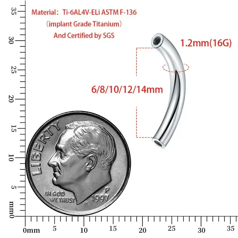 10 Pcs/Lot ASTM F136 Titanium  - Septum Clicker Ring incelemesi ve fiyatı