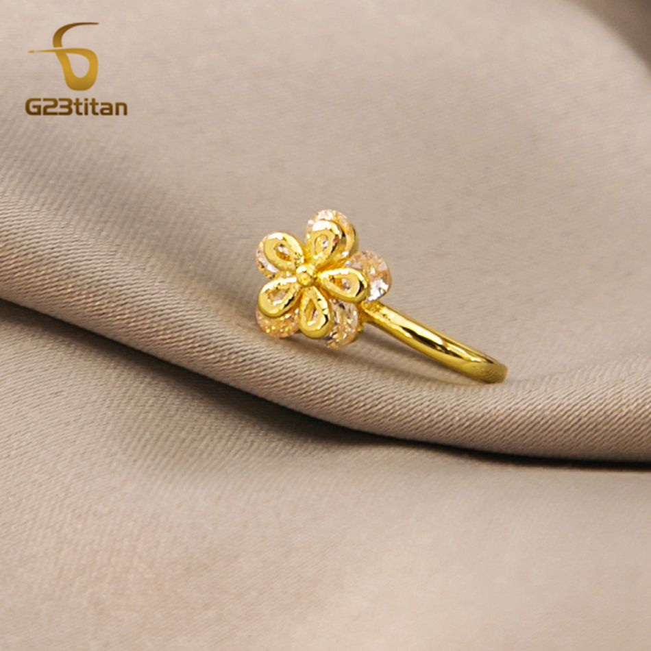 1pc Inlaid Zircon Flower Coppe - Body Jewelry Ear Piercing incelemesi ve fiyatı