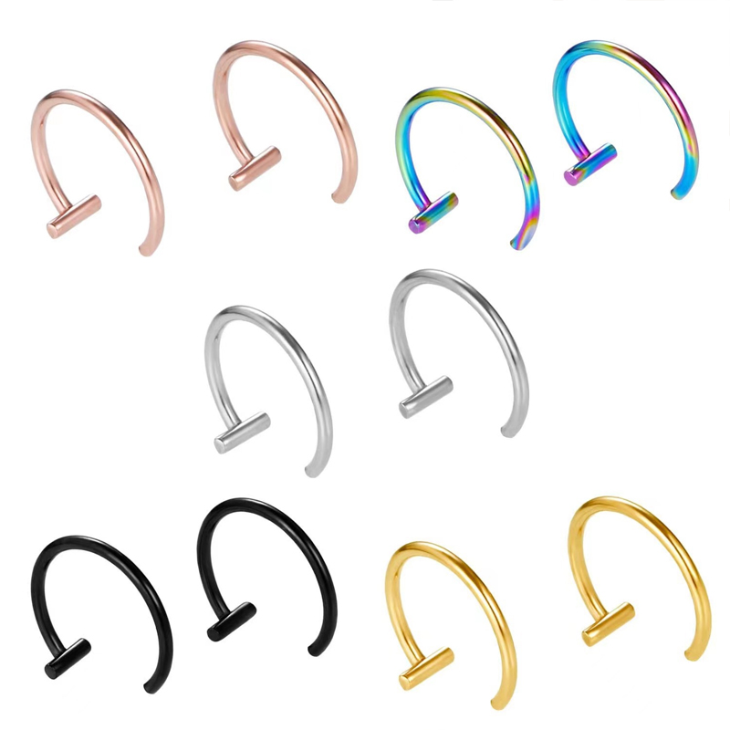 18G Surgical Steel Lip Ring Ha - Body Jewelry And Earrings incelemesi ve fiyatı