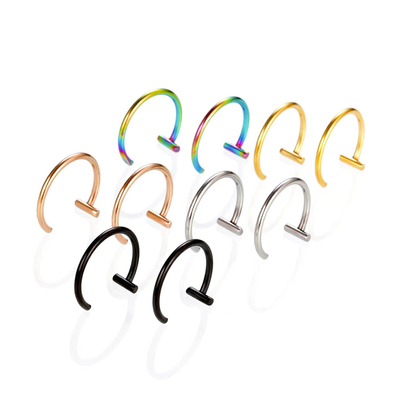 18G Surgical Steel Lip Ring Ha - Body Jewelry And Earrings incelemesi ve fiyatı