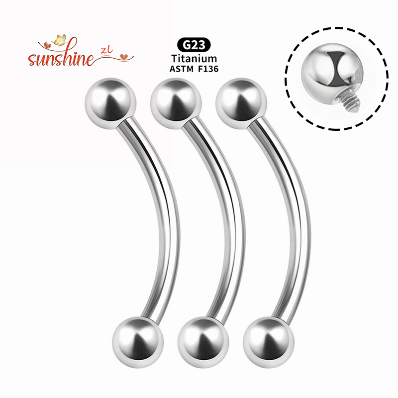 2PCS Internal Thread G23 Titan - Eyebrow Curved Barbell incelemesi ve fiyatı