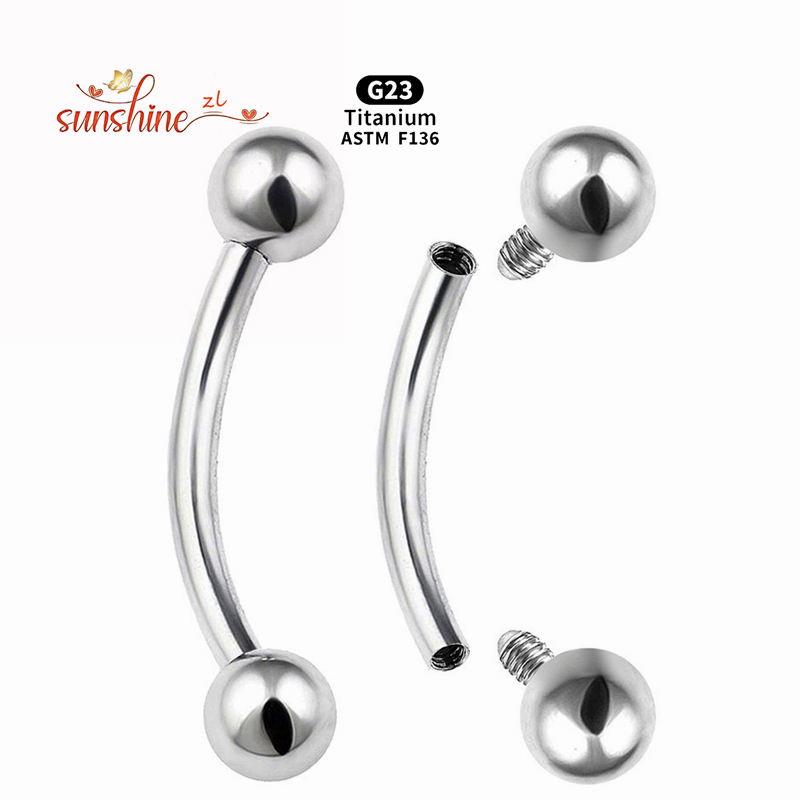 2PCS Internal Thread G23 Titan - Eyebrow Curved Barbell incelemesi ve fiyatı