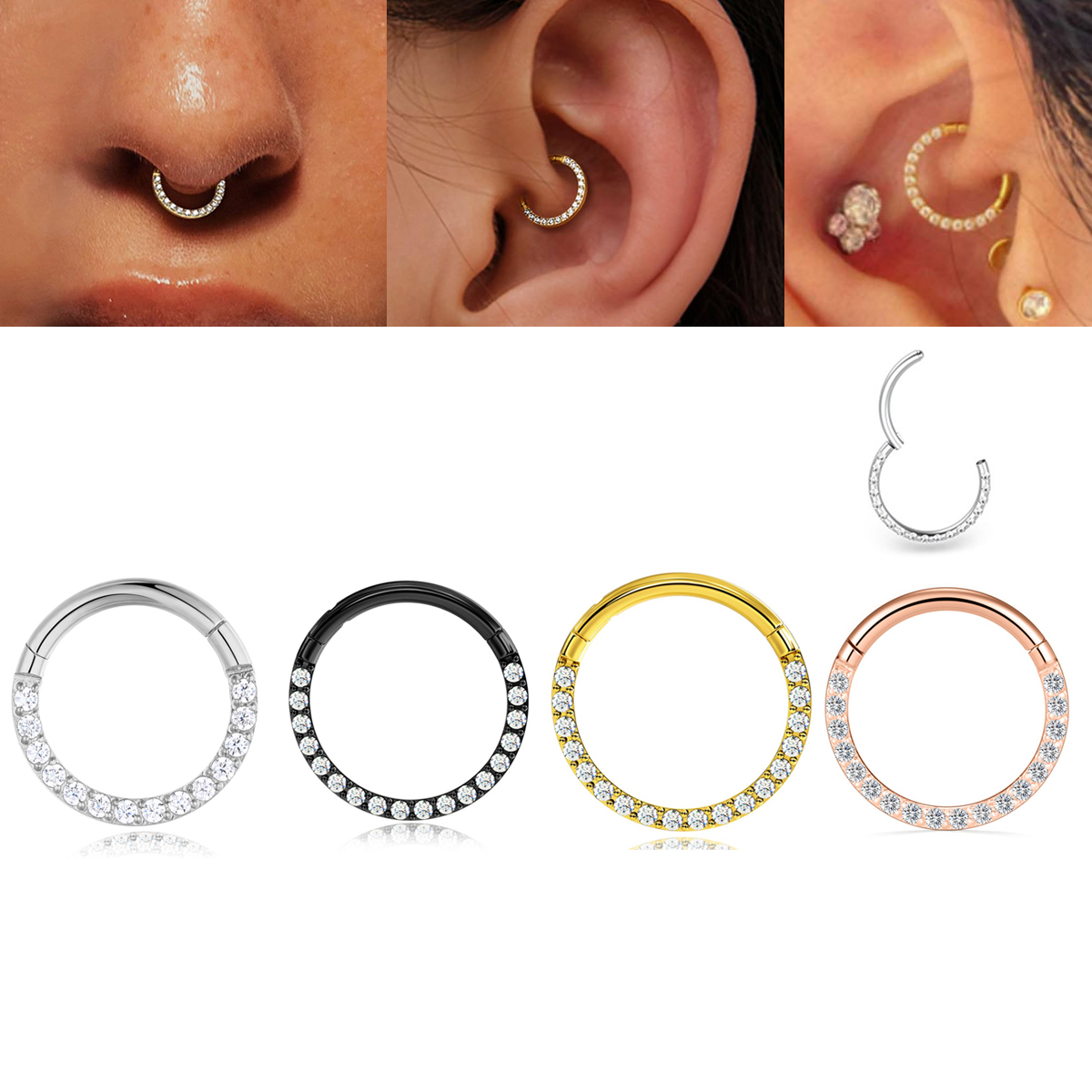 Nose Ring Hinged Segment Ear C - Septum Clicker Ring incelemesi ve fiyatı