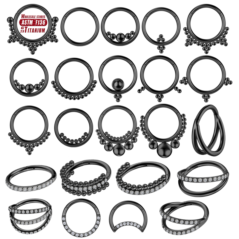 F136 Titanium Piercing Black N - Septum Clicker Ring incelemesi ve fiyatı