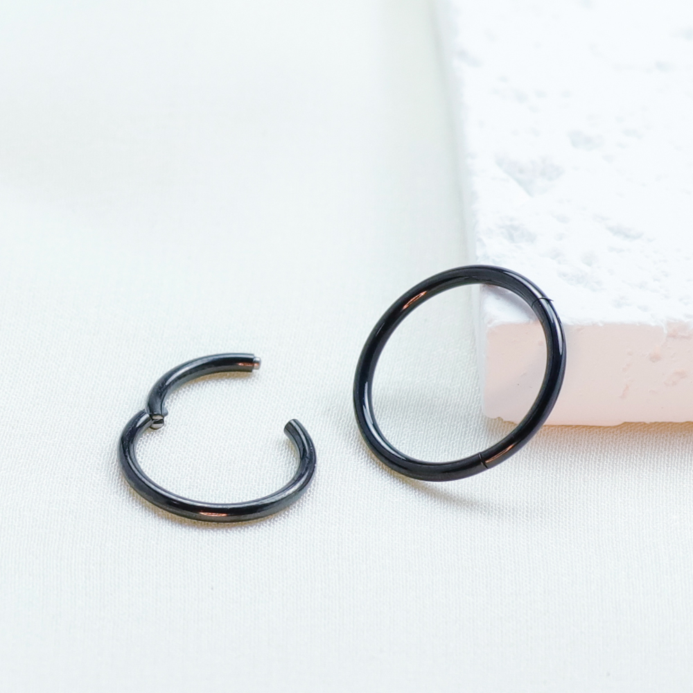 F136 Titanium Piercing Black N - Septum Clicker Ring incelemesi ve fiyatı